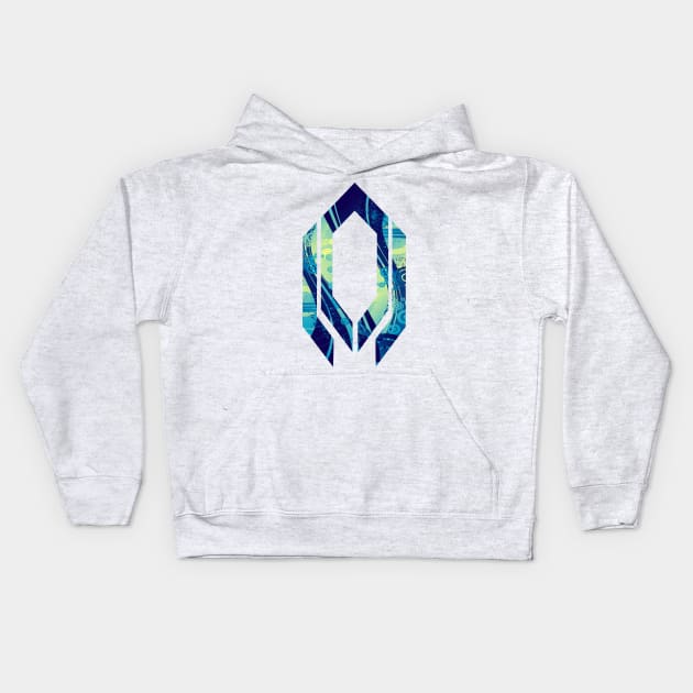 Blue Wave Kids Hoodie by Gsweathers